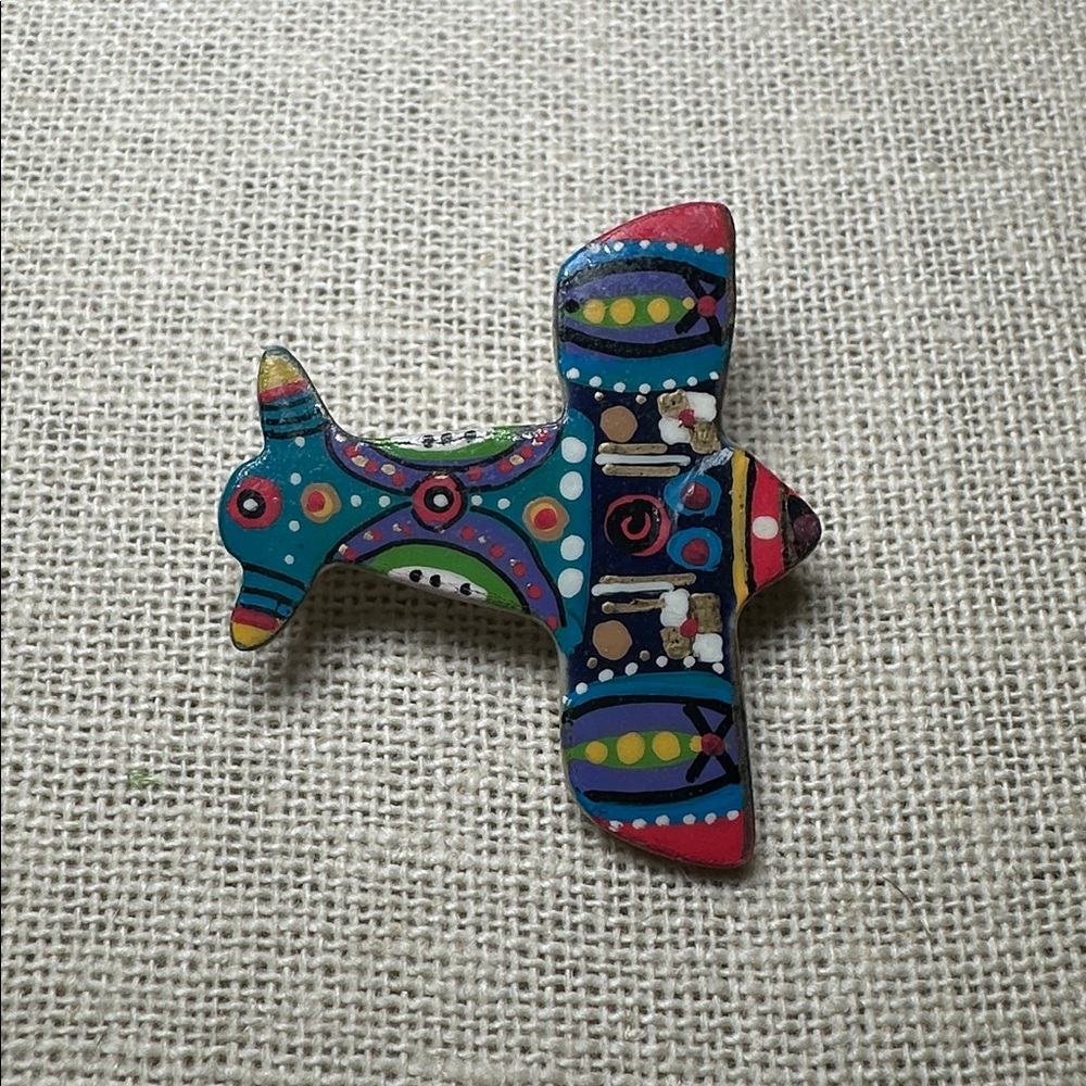🧡 Talavera Airplane Brooch 🧡 - Picture 3 of 8